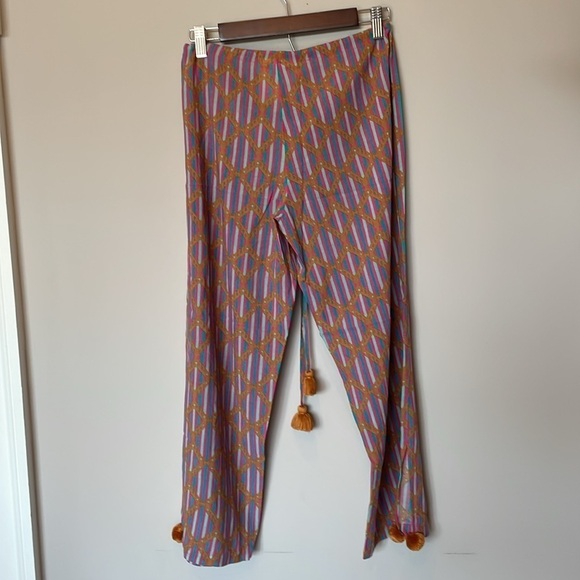 Figue Goa drawstring printed Cotton-blend Wide-leg Pants S - Picture 10 of 10